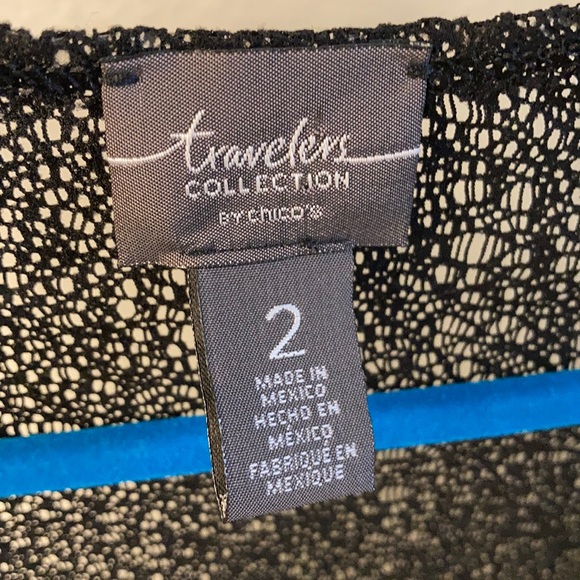 Black Lace Cover Up Chicos travelers collection - Picture 2 of 9